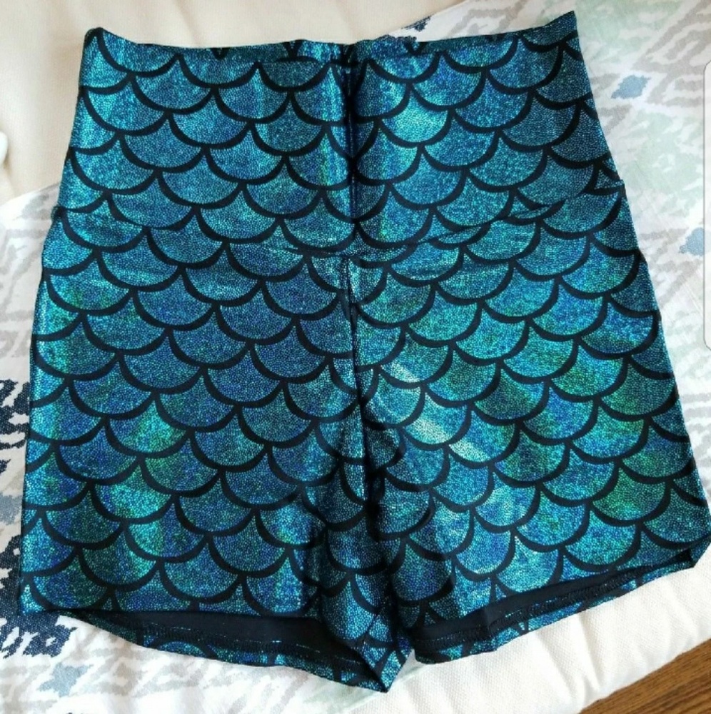 Turquoise Mermaid Shorts